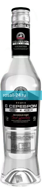 Водка С Серебром Премиум черная этикетка